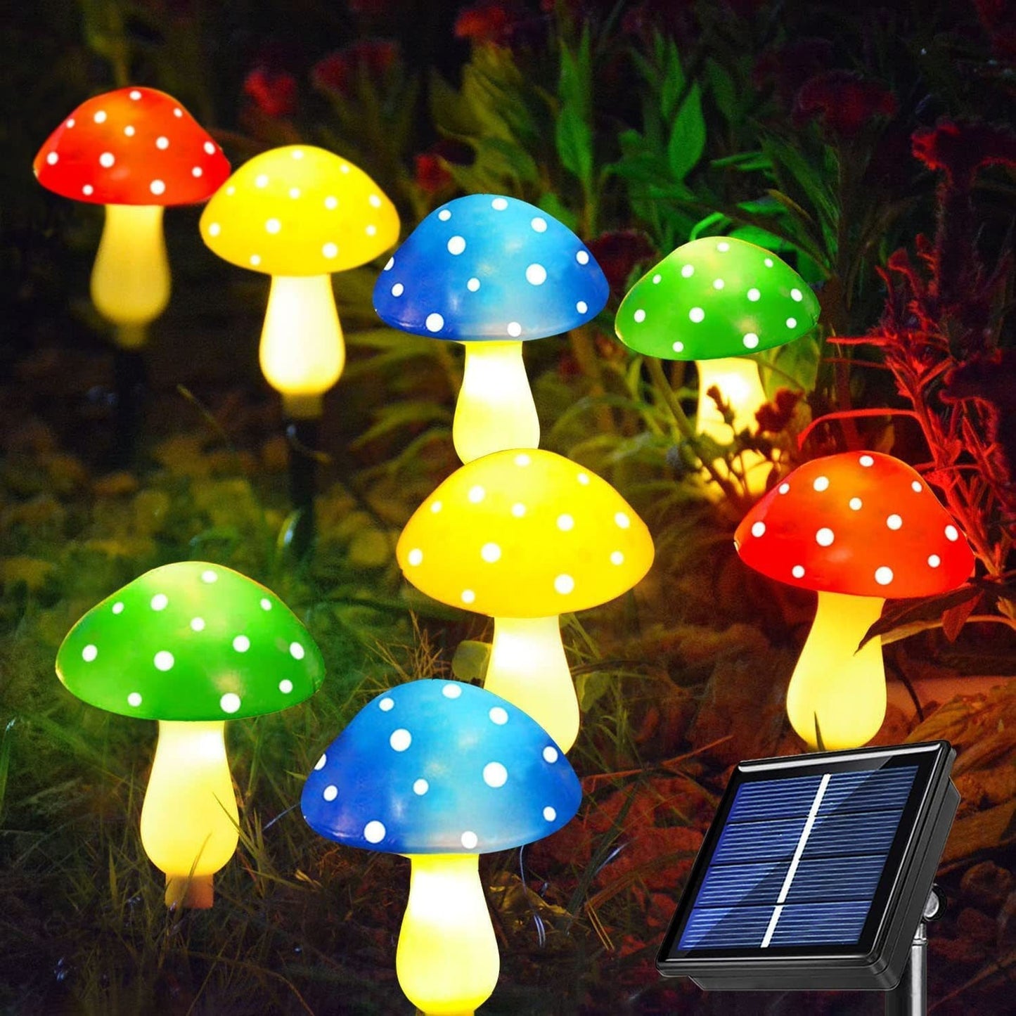 Solar Mushroom LED Garden Lights