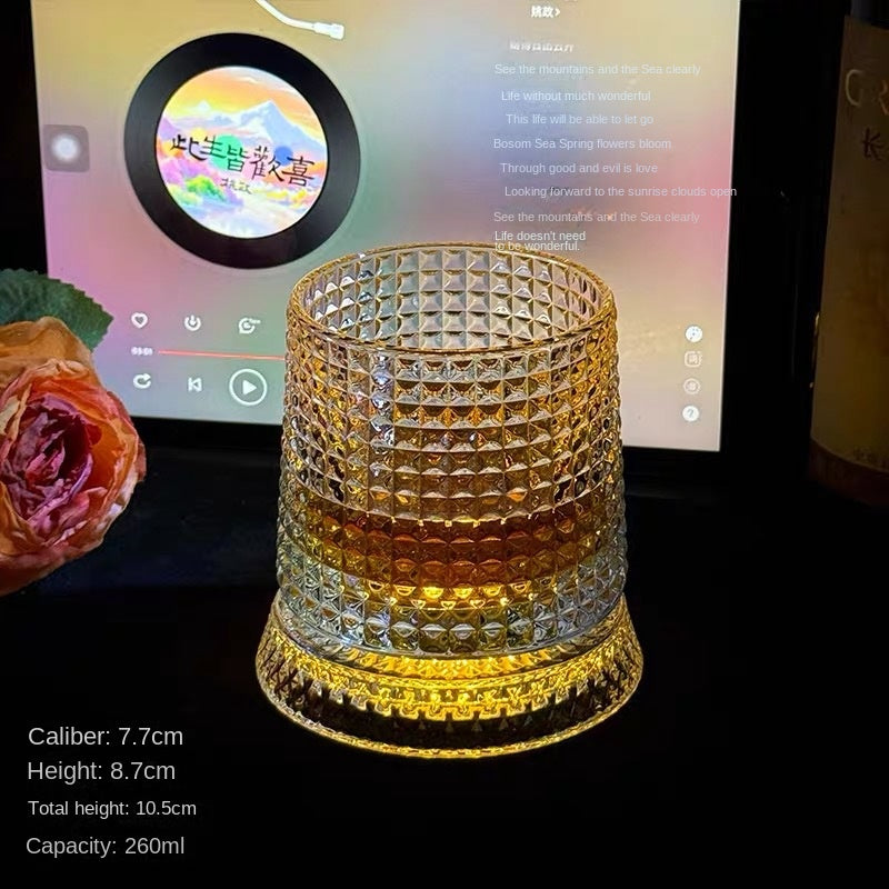 Creative Spinning Drink's Glass with Light