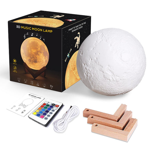 3D Bluetooth Moon Light Lamp