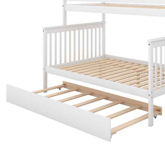 Twin Over Full Bunk Bed with Trundle & Staircase