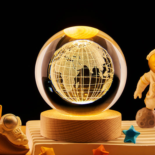 3D Crystal Ball LED Night Lamp