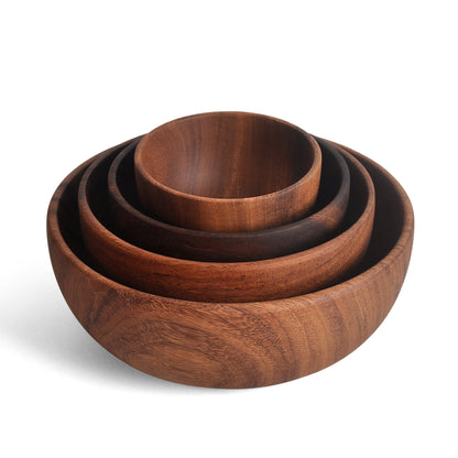 Natural Wooden Salad & Fruit Serving Bowl