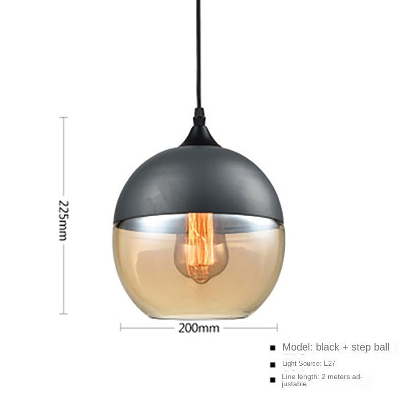 Industrial Glass Ball Pendant Light
