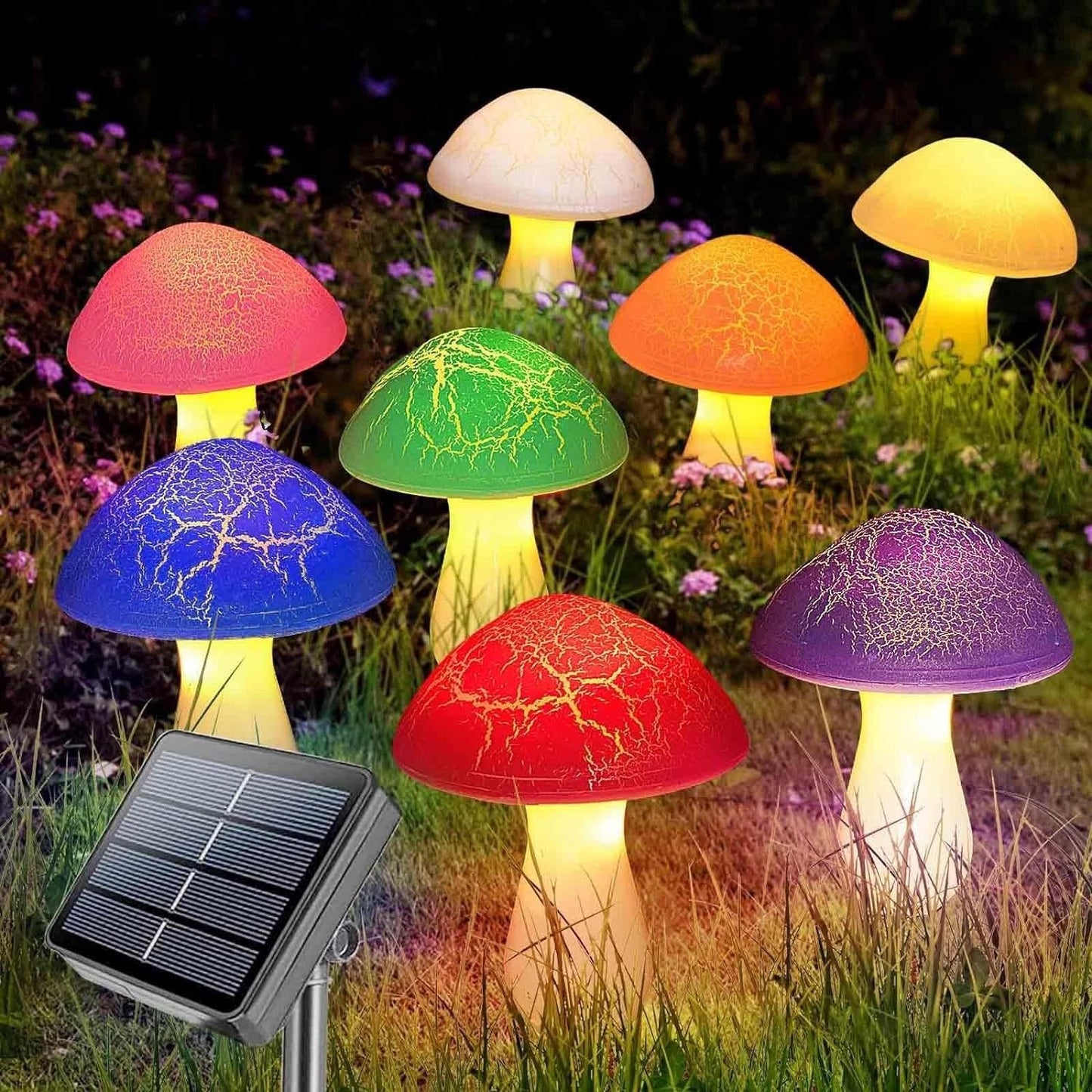 Solar Mushroom LED Garden Lights