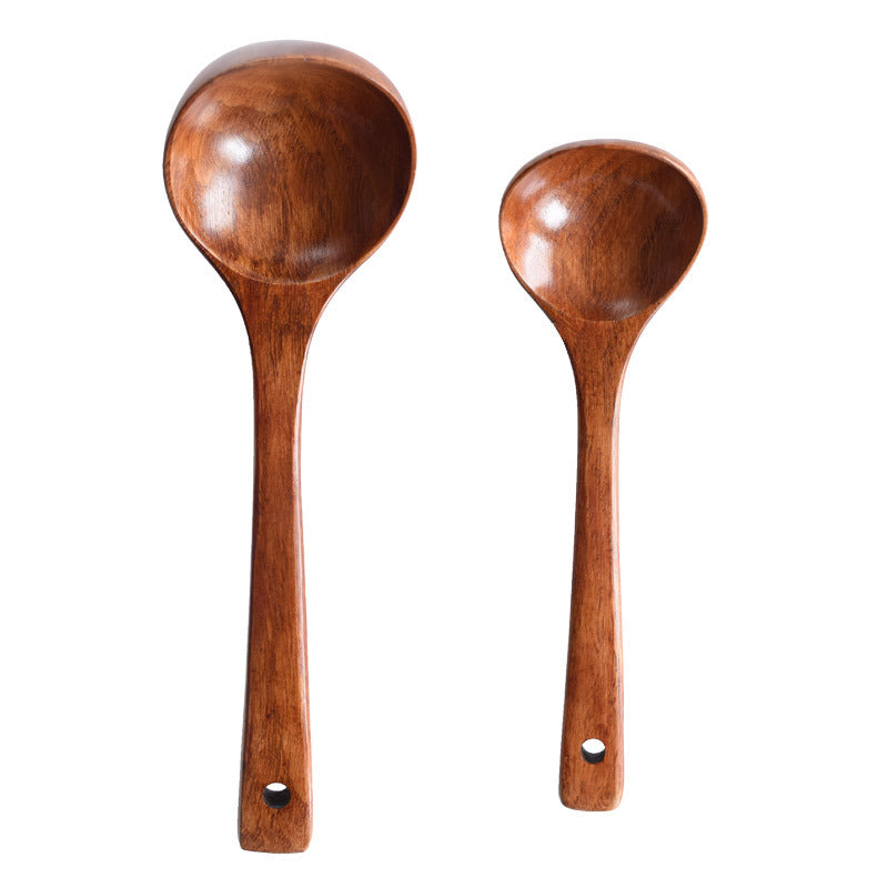 Natural Wooden Cooking Spoons & Tableware Set