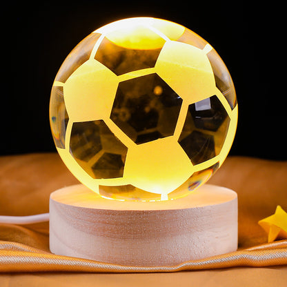 3D Crystal Ball LED Night Lamp