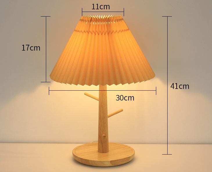 Pleated Vintage Nordic Table Lamp