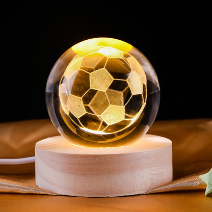 3D Crystal Ball LED Night Lamp
