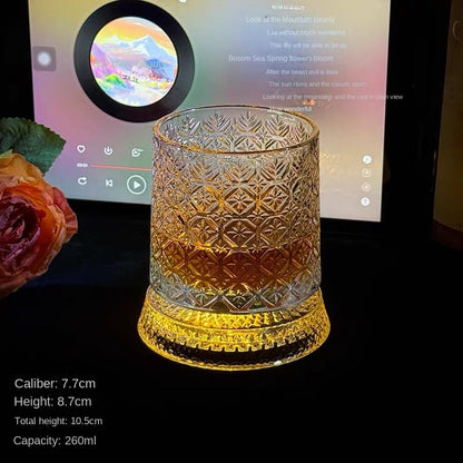 Creative Spinning Drink's Glass with Light
