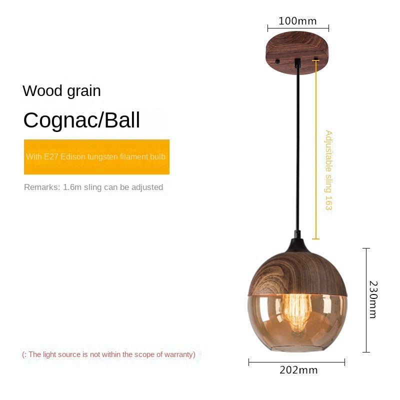 Industrial Glass Ball Pendant Light