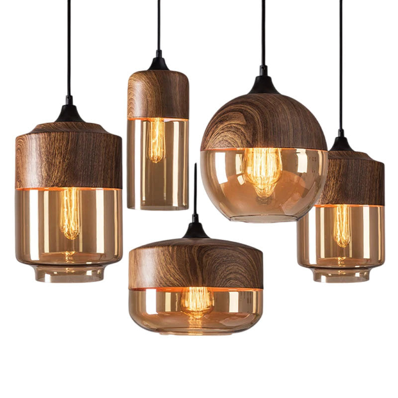 Industrial Glass Ball Pendant Light