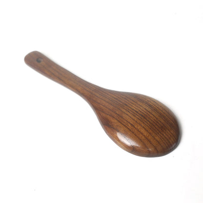 Round Head Wooden Rice Spoon for Non-Stick