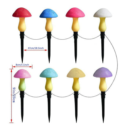 Solar Mushroom LED Garden Lights