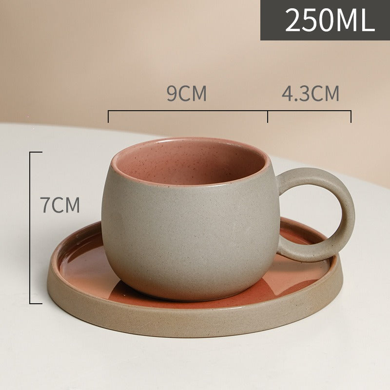 Japanese Style Ceramic Coffee Cup & Saucer Set