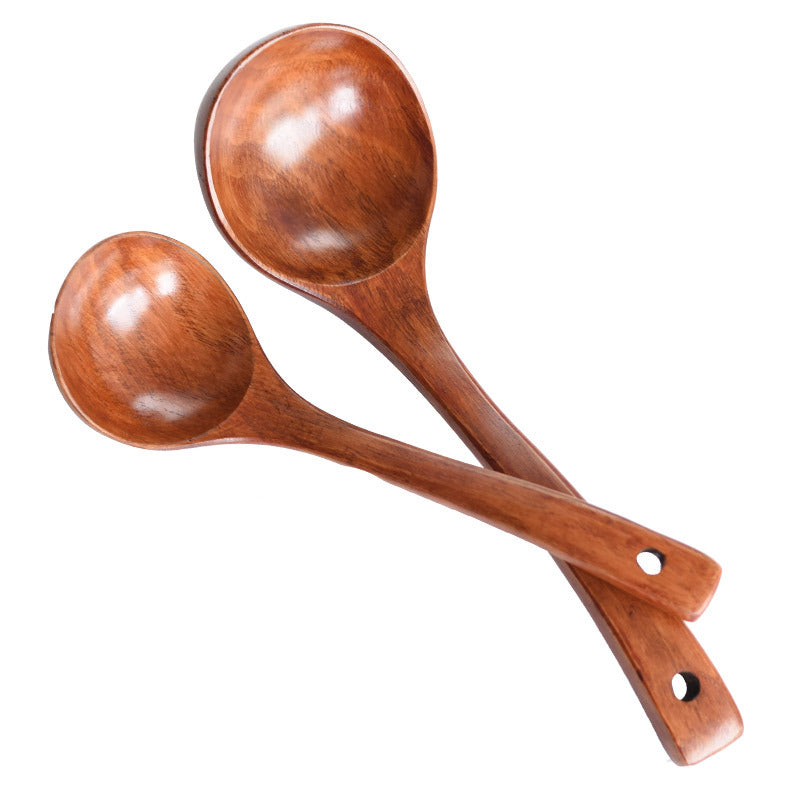 Natural Wooden Cooking Spoons & Tableware Set