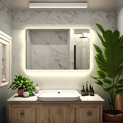 Modern LED Bathroom Mirror with Touch Light