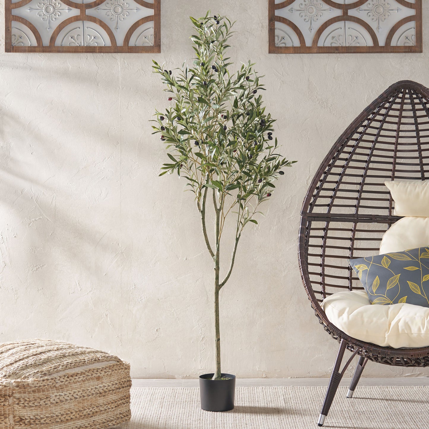 6FT Faux Olive Tree Indoor Decor