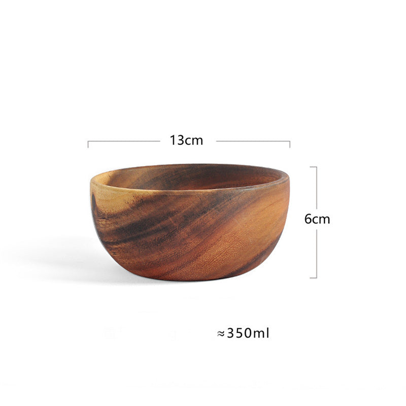Natural Wooden Salad & Fruit Serving Bowl