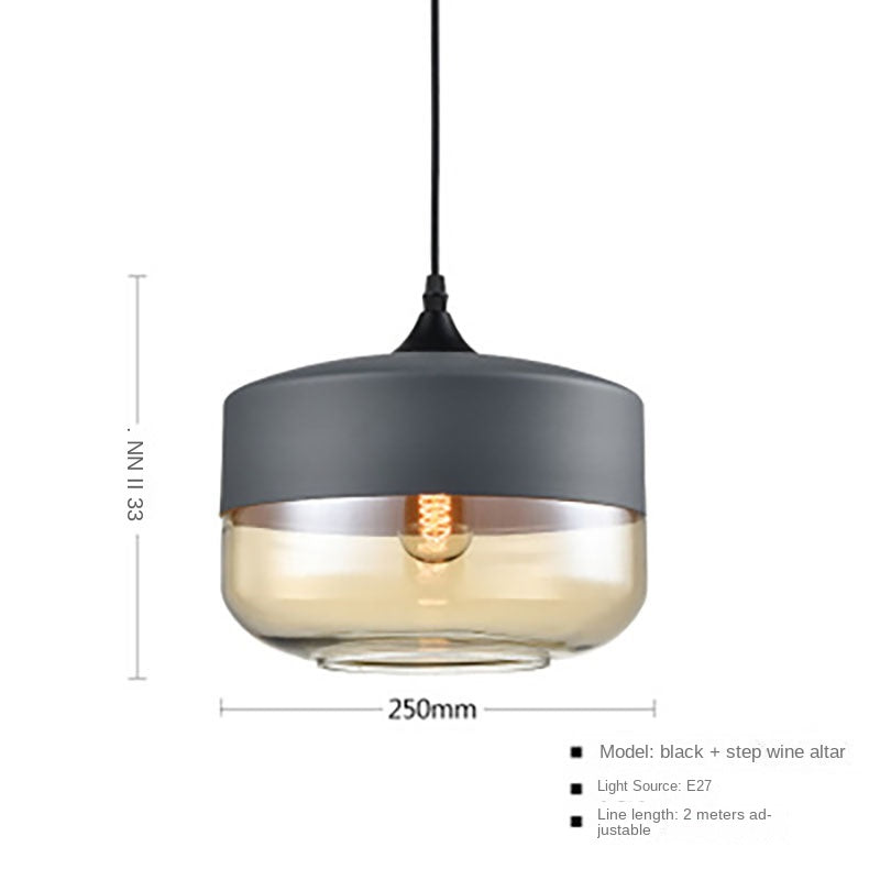 Industrial Glass Ball Pendant Light