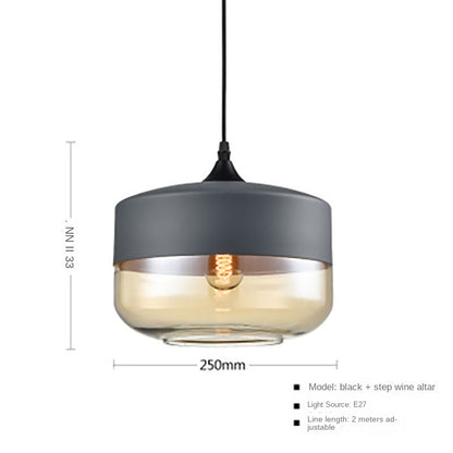 Industrial Glass Ball Pendant Light