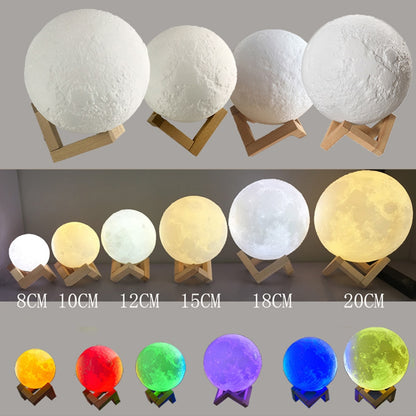 3D Touch Moon LED Night Lamp