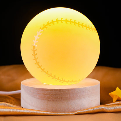 3D Crystal Ball LED Night Lamp