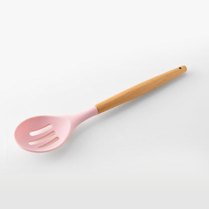 Silicone Cooking Utensils Set Wooden