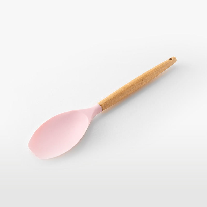 Silicone Cooking Utensils Set Wooden