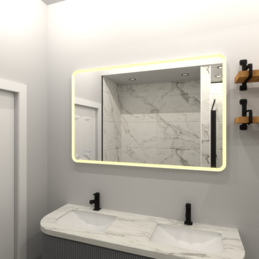 Modern LED Bathroom Mirror with Touch Light