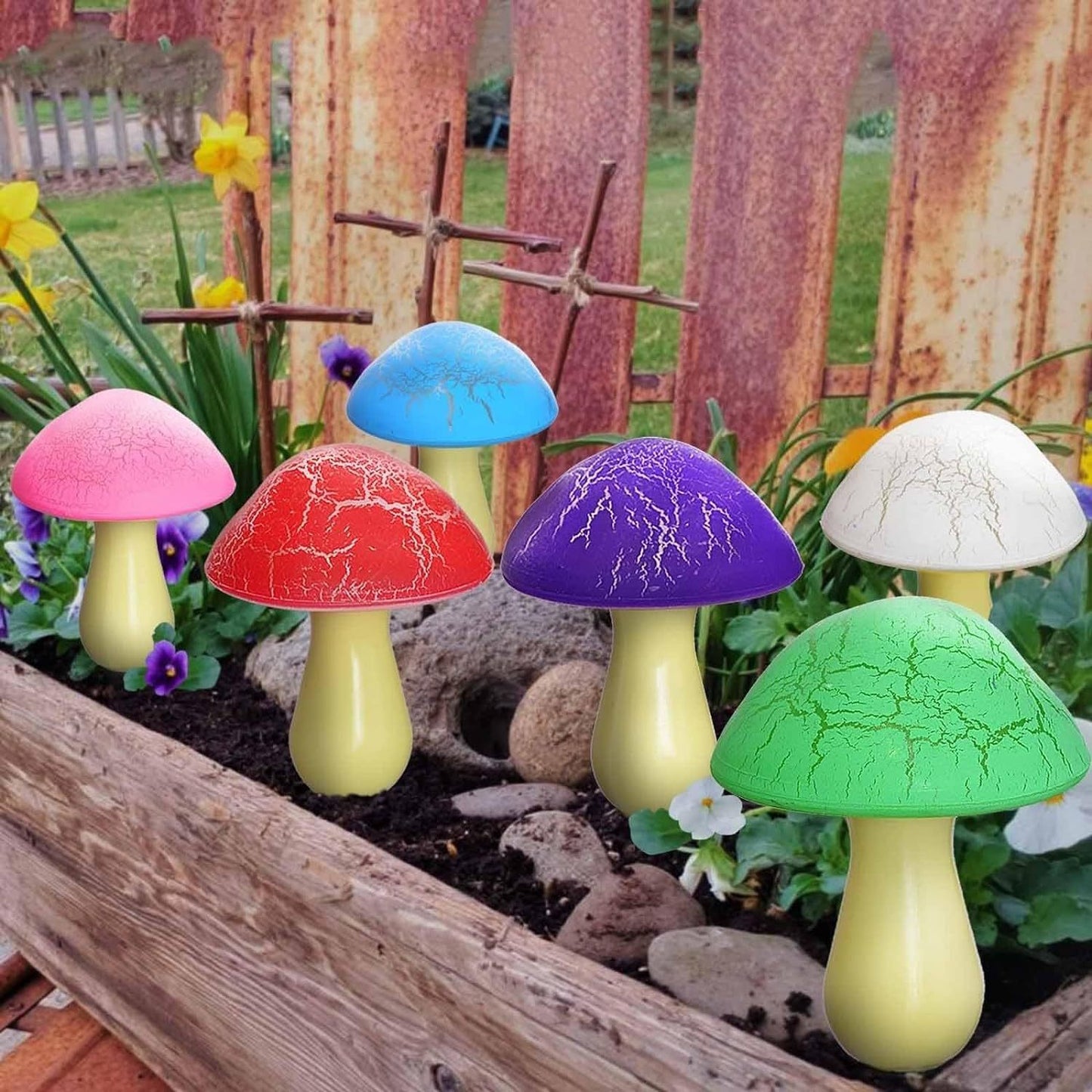 Solar Mushroom LED Garden Lights