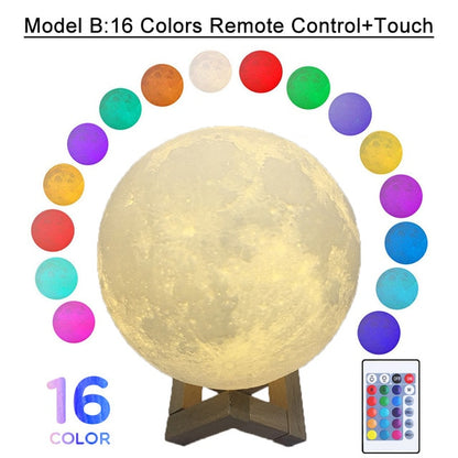 3D Touch Moon LED Night Lamp