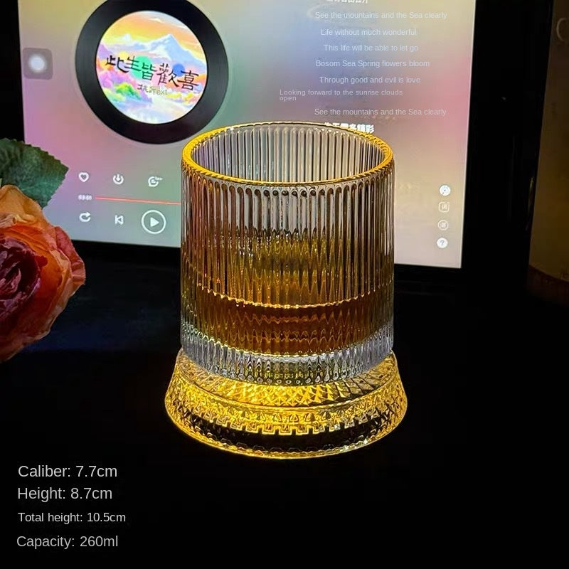 Creative Spinning Drink's Glass with Light