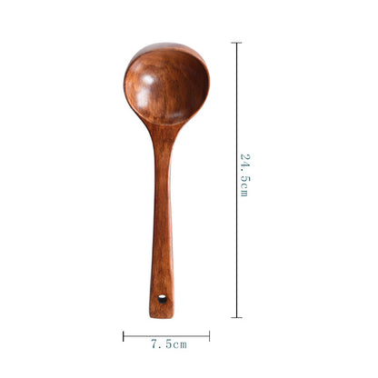 Natural Wooden Cooking Spoons & Tableware Set