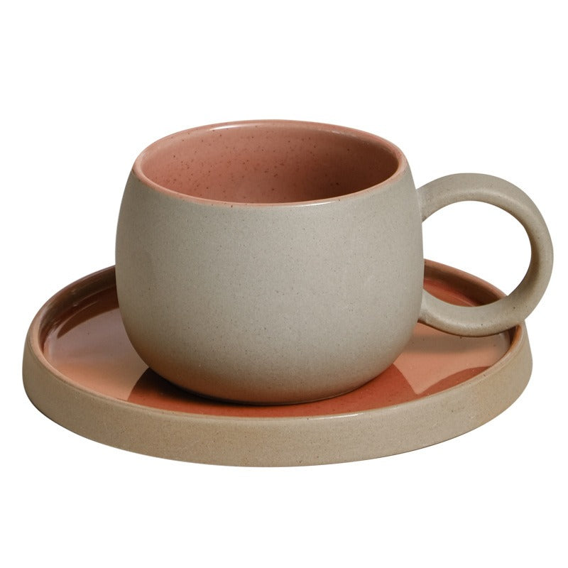 Japanese Style Ceramic Coffee Cup & Saucer Set