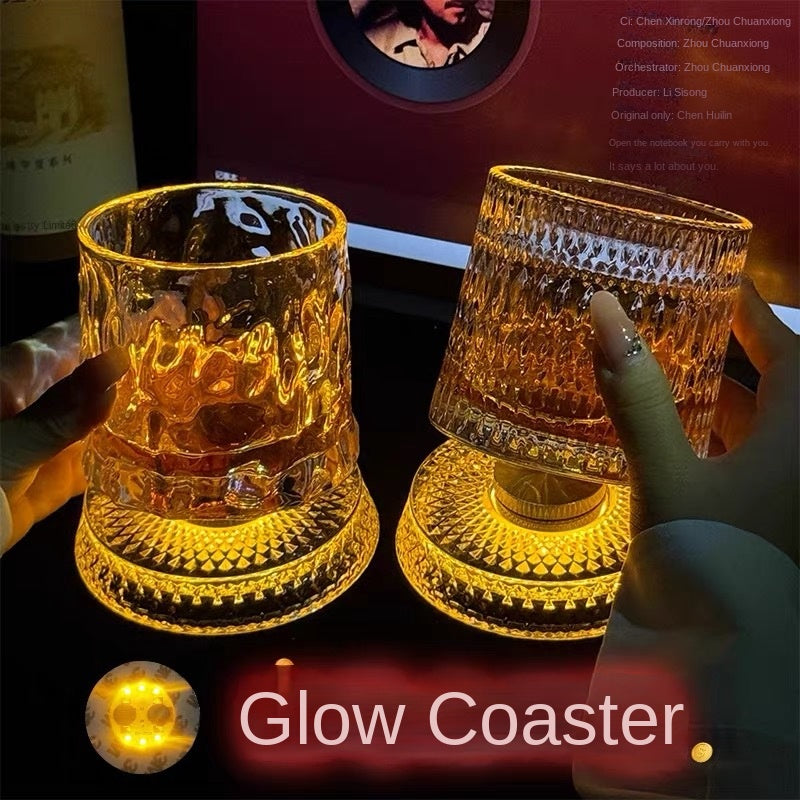 Creative Spinning Drink's Glass with Light