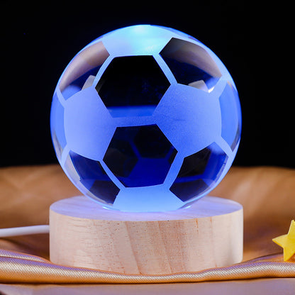 3D Crystal Ball LED Night Lamp