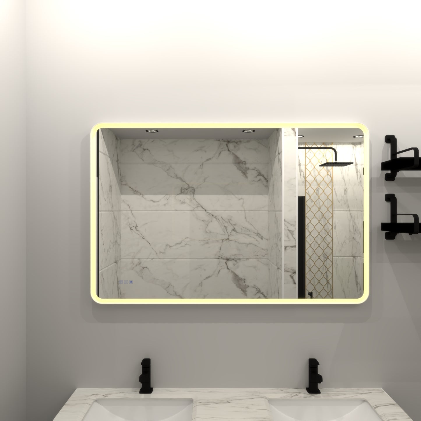 Modern LED Bathroom Mirror with Touch Light
