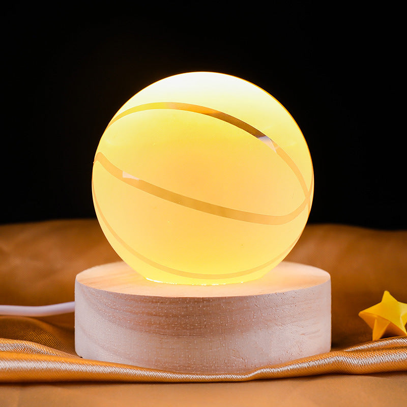 3D Crystal Ball LED Night Lamp