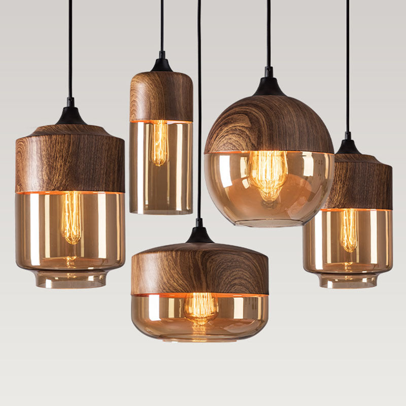 Industrial Glass Ball Pendant Light
